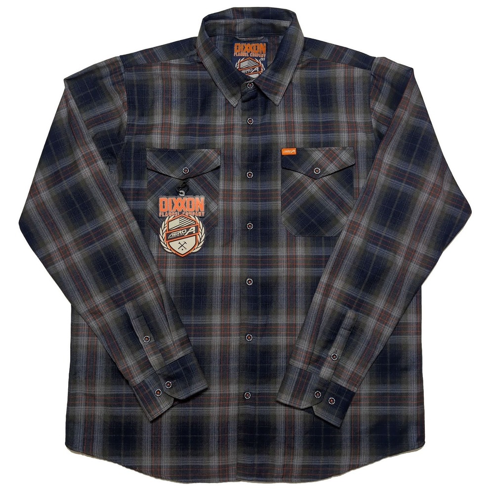 DIXXON Flannel Company Long Sleeve‎ Shirt Aero Precision Blue Green Plaid 2XLT